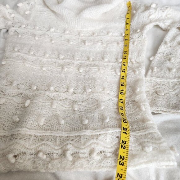 Anthropologie Tapemeasure 3D Crochet Sweater Boho Mohair Wool Cowl Neck - Picture 9 of 12